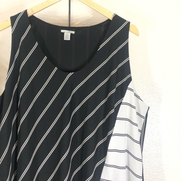 PLUS Halogen Striped Asymmetrical Dress - Picture 2 of 5